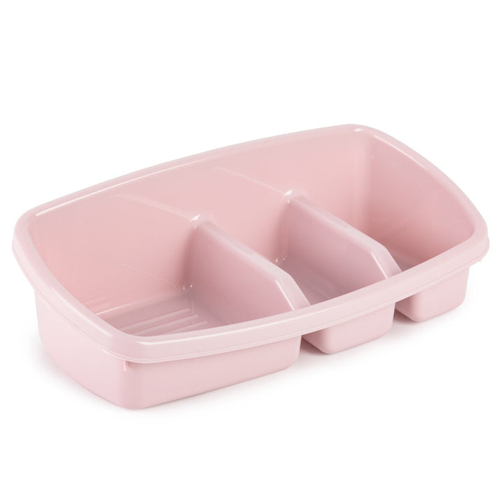 Plastic Forte - Juego de 2 Estropajeros de Cocina Simply con 3 Compartimentos. Rosa