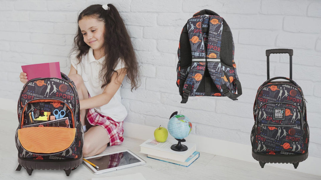 Grafoplás - Mochila Escolar 3 Cremalleras con Divisor Portátil y Adaptable Carrito. I Love You