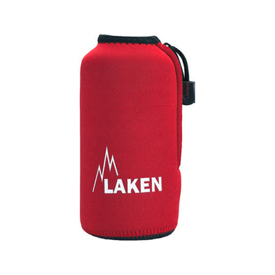 LAKEN - Funda de Neopreno para Botellas de 0.6L con Mosquetón y Trabilla. Rojo