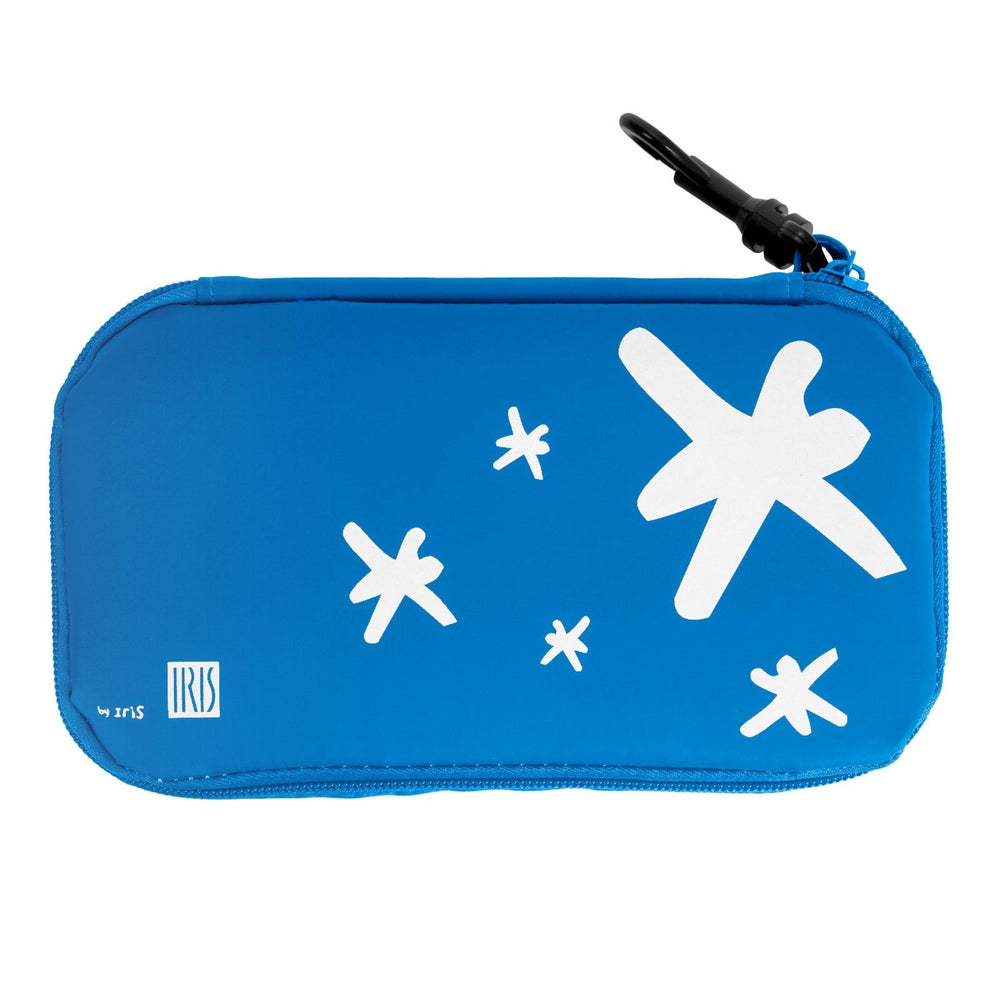 IRIS Kids - Porta Bocadillos Infantil Termoinsulado con Mosquetón. Azul