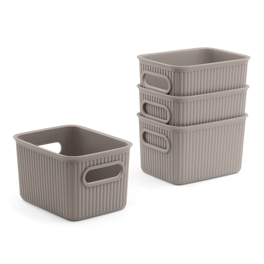 TATAY Baobab - Set de 4 Cajas Organizadoras 1.5L Plástico PP05. Taupe