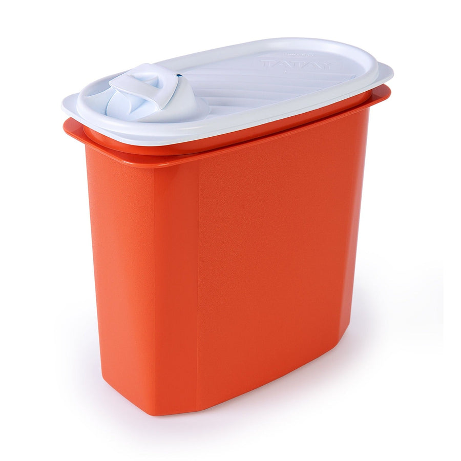 TATAY - Recipiente Porta Gazpacho Hermético 2L con Tapón Vertedor. Naranja