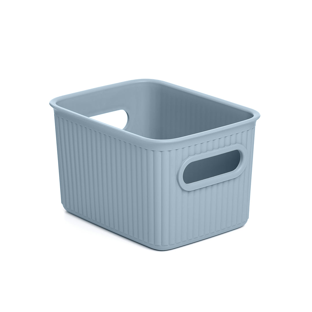 TATAY Baobab - Caja Organizadora Rectangular 1.5L Plástico PP05. Azul Mist