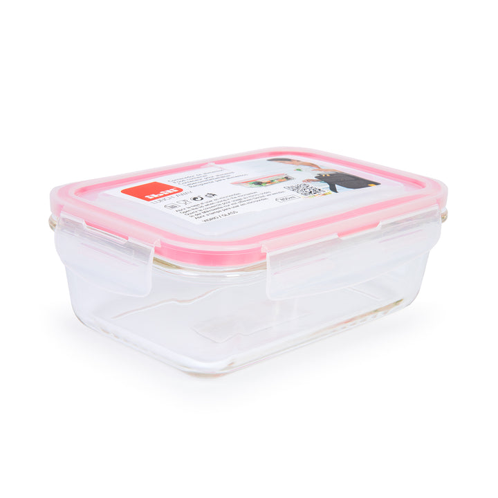 IBILI Lunch Away - Recipiente Rectangular de 0.85L en Vidrio Borosilicato