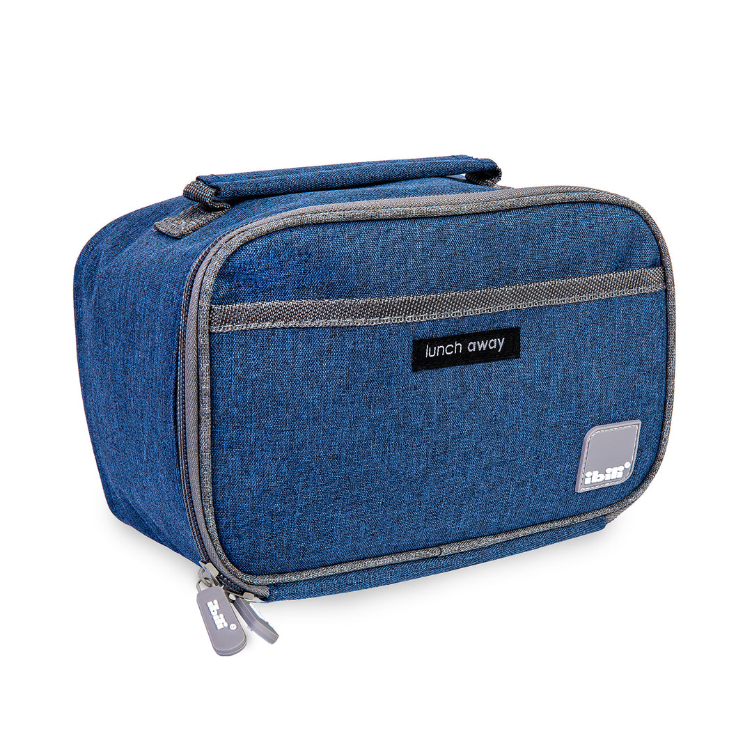 IBILI Lunch Away -  Bolsa Térmica Porta Alimentos 3.75L con Recipiente de Vidrio Incluido. Azul