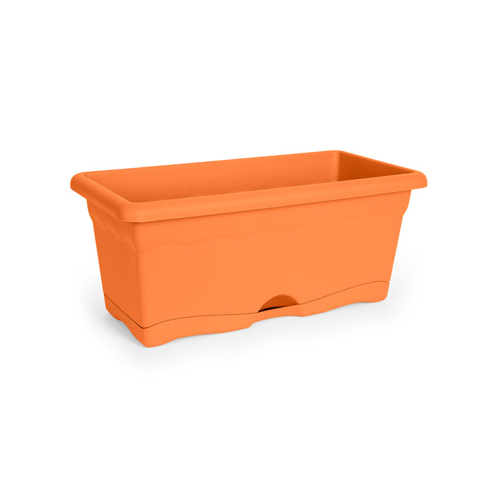 Plastiken TERRA - Jardinera con Plato Integrado. Medida 40 cm 8L. Terracota