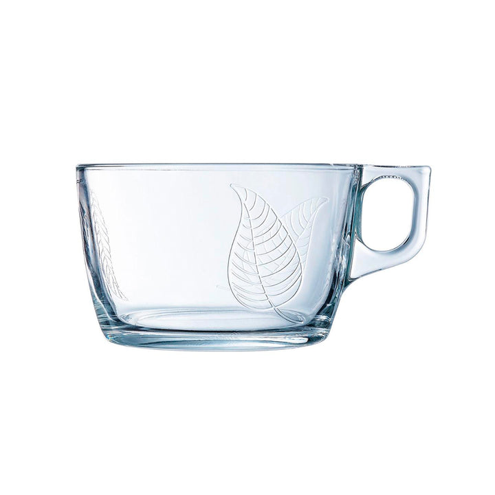 Luminarc Leaves - Taza de Desayuno Grande 500 ml en Vidrio Templado Extra Resistente