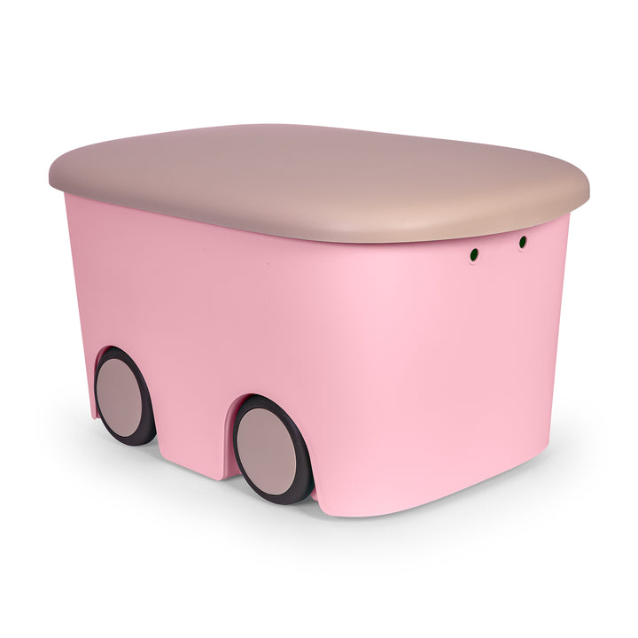 Plastiken Multibox Kids - Caja de Ordenación Multiusos Infantil 45L con Ruedas. Rosa