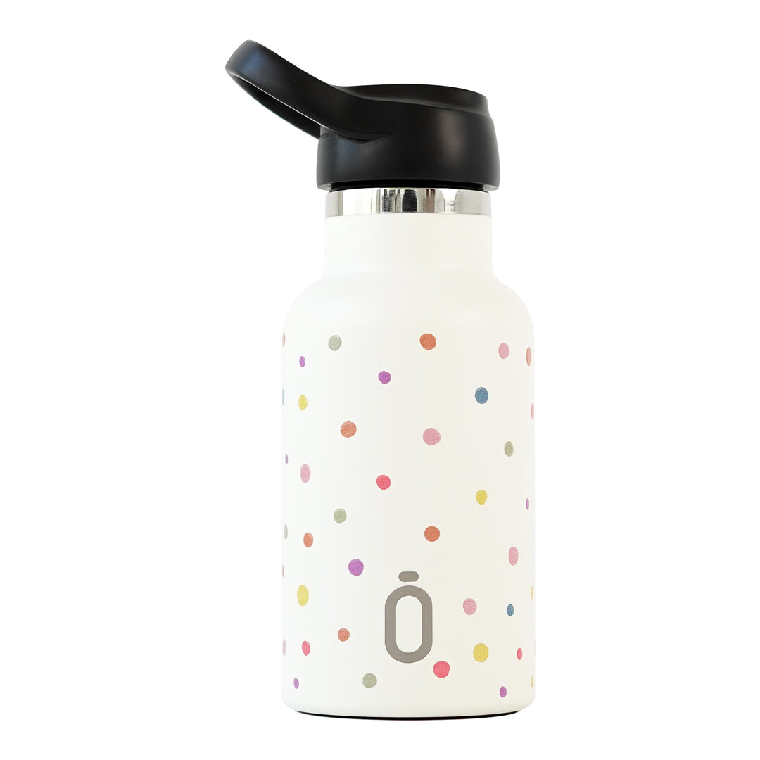 Runbott Confeti - Botella Térmica Infantil 0.35L con Interior Cerámico. Topos Nata