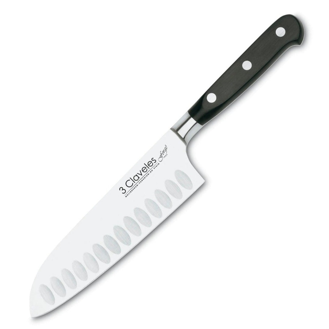 3 Claveles Forgé - Cuchillo Santoku Profesional 17 cm Acero Inoxidable