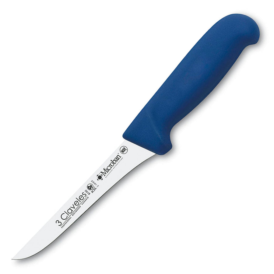 3 Claveles Proflex - Cuchillo Profesional Deshuesador 13 cm Microban. Azul