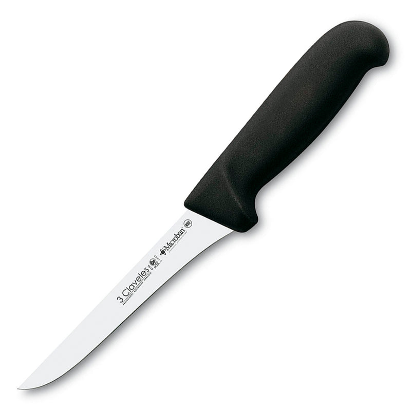 3 Claveles Proflex - Cuchillo Profesional Deshuesador 13 cm Microban. Negro