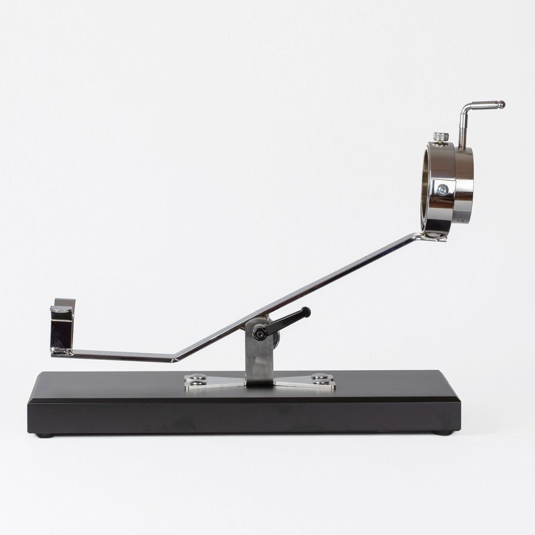 BELLO Aneto - Soporte Jamonero Basculante en DM y Acero Inoxidable con Cabezal Giratorio, Negro