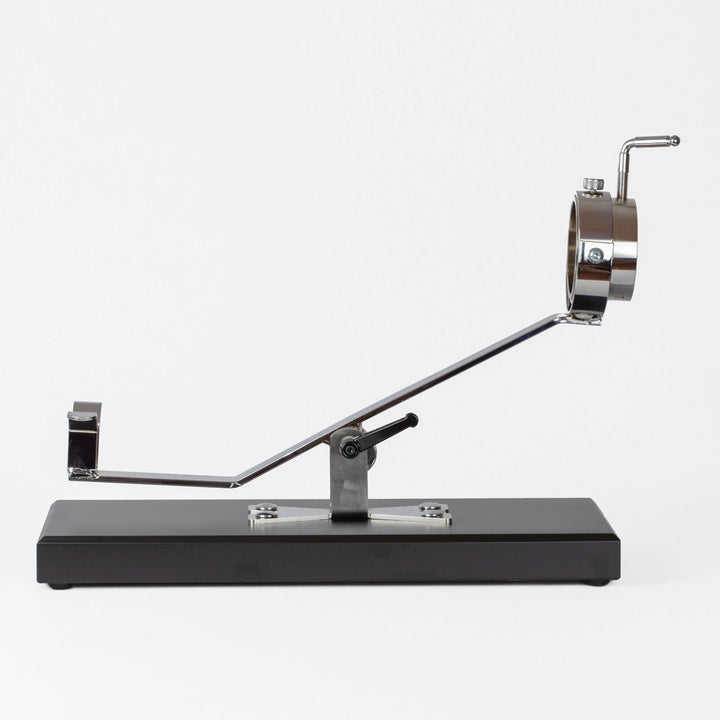 BELLO Aneto - Soporte Jamonero Basculante en DM y Acero Inoxidable con Cabezal Giratorio, Negro