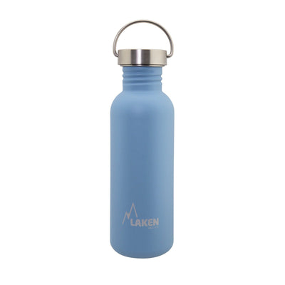 LAKEN Basic Steel Vintage - Botella de Agua 0.75L en Acero Inoxidable con Asa. Azul