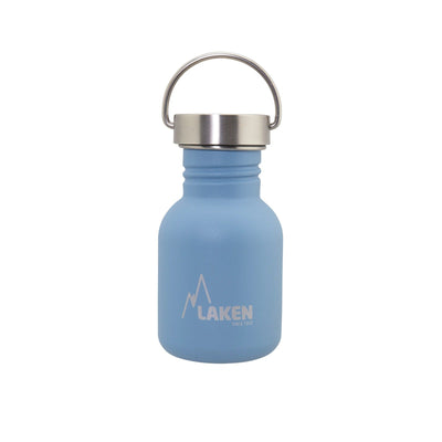 LAKEN Basic Steel Vintage - Botella de Agua 0.35L en Acero Inoxidable con Asa. Azul
