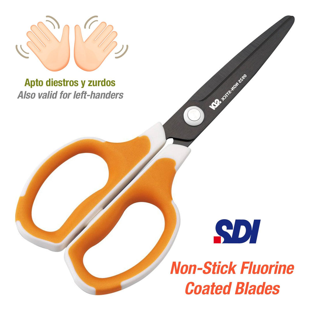 SDI 0925C - Tijeras i-SHARP Non-Stick en Acero Inoxidable, 17.5 cm. Color Naranja