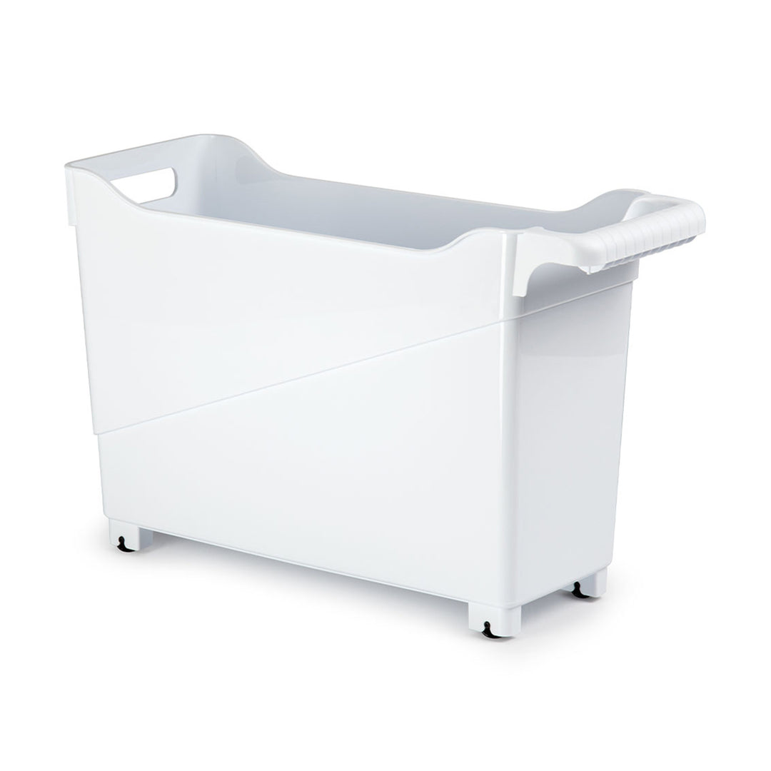 Plastic Forte - Cesta Organizadora con Ruedas Nº 1. Ideal Bajo Fregadero. Blanco