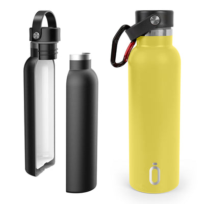 Runbott Sport - Botella Térmica Reutilizable de 0.6L con Interior Cerámico. Limón