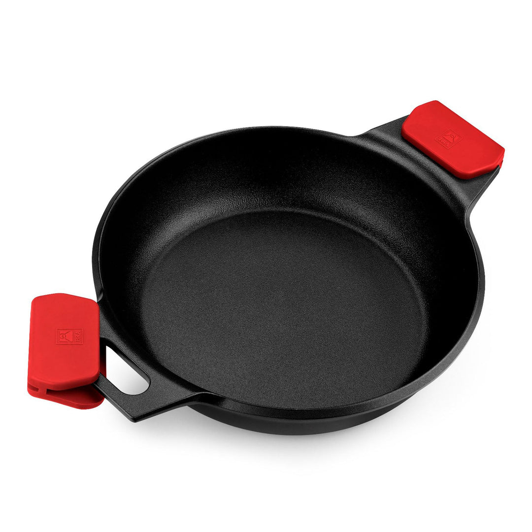 BRA Infinity - Cacerola Baja 32 cm con Tapa y Asas. Apto Inducción y Horno