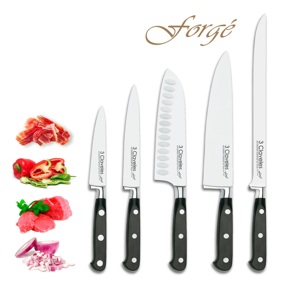 3 Claveles Forgé - Cuchillo Cocinero Profesional 20 cm Acero Inoxidable