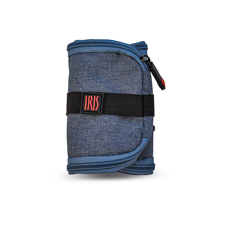 IRIS Zipper Roll - Porta Bocadillos Plegable y Flexible con Cierre de Cremallera. Azul