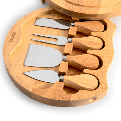 IBILI - Set de 4 Cuchillos para Queso con Tabla de Corte Incluida