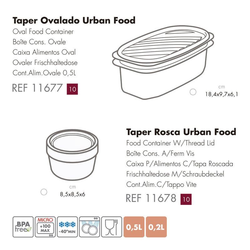 TATAY Urban Food Casual - Bolsa Térmica Porta Alimentos 3L con Recipientes, Stars Grey