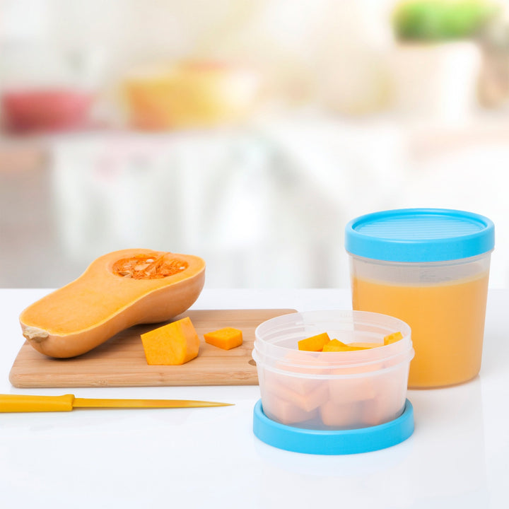 TATAY Twist - Recipiente Redondo de 0.2L con Cierre Hermético a Rosca. Azul