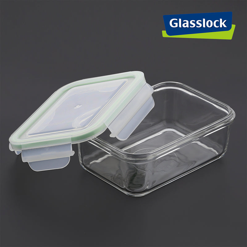 Glasslock Classic - Recipiente Hermético Cuadrado de 0.5L en Vidrio Templado
