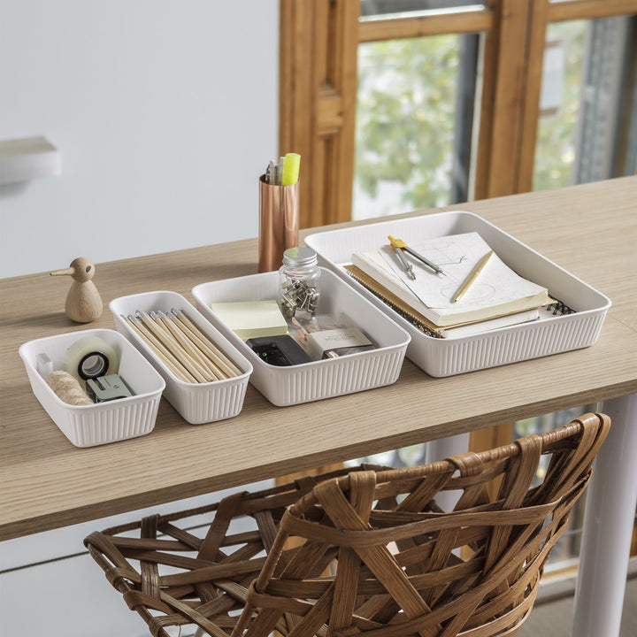 Set de 4 organizadores Cajones y Estanterías Tatay Boabab. Gris Antracita