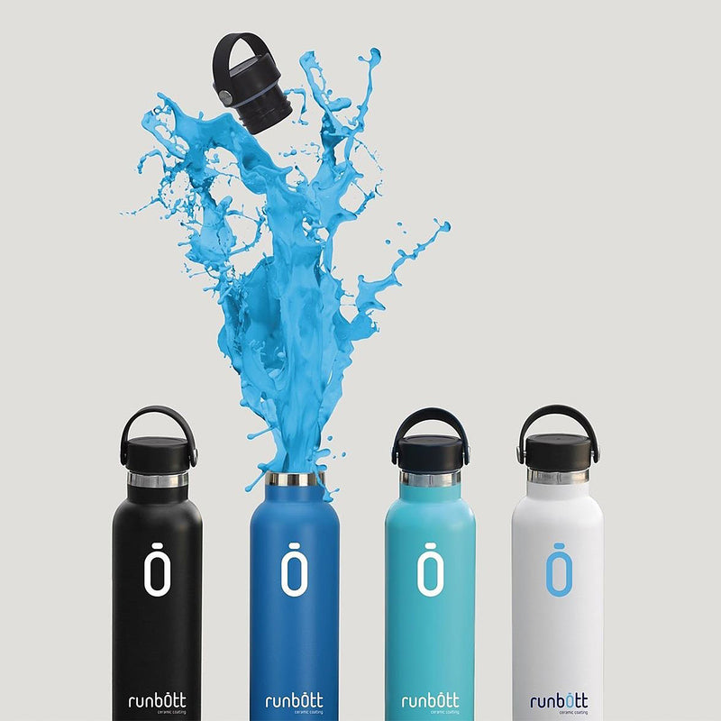 Runbott Sport - Botella Térmica Reutilizable de 0.6L con Interior Cerámico. Hielo