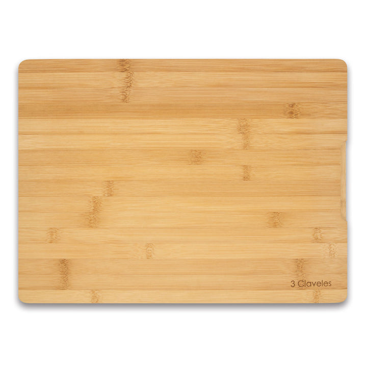3 Claveles - Tabla de Corte Antideslizante de 40 cm en Bambú