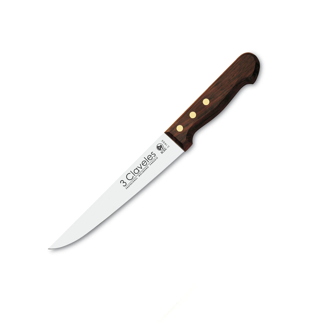 3 Claveles Palosanto - Cuchillo Cocinero 18 cm Acero Inoxidable Mango Palisandro