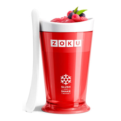 ZOKU Slush - Vaso para hacer Granizados y Helados. Incluye Cuchara. Rojo