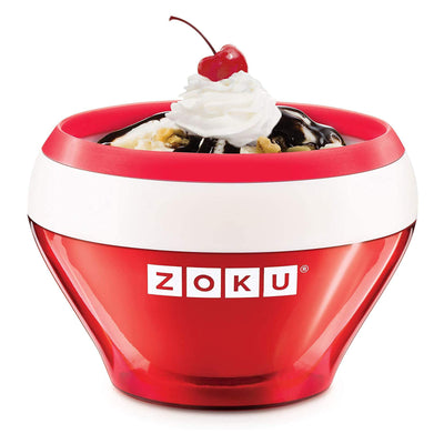 ZOKU - Bol para hacer Helados Cremosos con Interior en Acero Inoxidable. Rojo