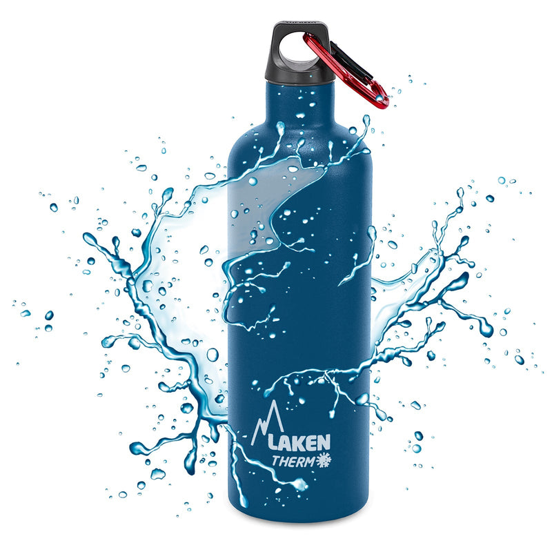 LAKEN Futura - Botella Térmica de Boca Estrecha 0.5L en Acero Inoxidable. Azul