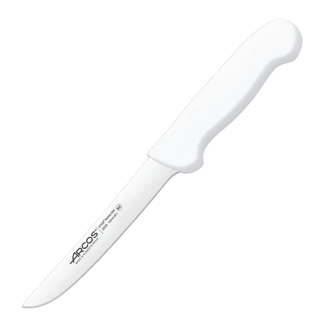 ARCOS Serie 2900 - Cuchillo Profesional Deshuesador Recto 16 cm Acero NITRUM. Blanco