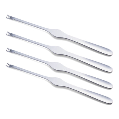 IDURGO - Conjunto de 4 Tenedores Cortos de Acero Inoxidable para Marisco 21 cm