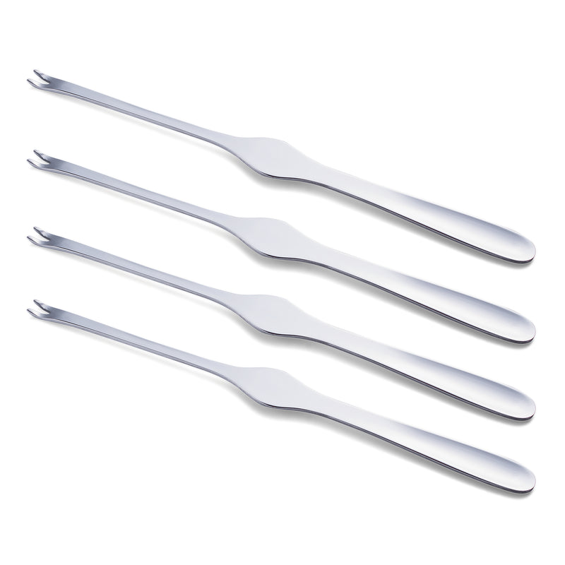 IDURGO - Conjunto de 4 Tenedores Cortos de Acero Inoxidable para Marisco 21 cm