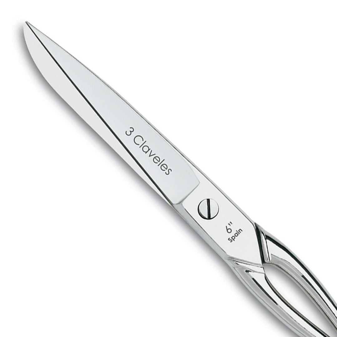 3 Claveles - Tijeras de Costura Profesionales para Zurdos, Varios Usos, 15 cm - 6"