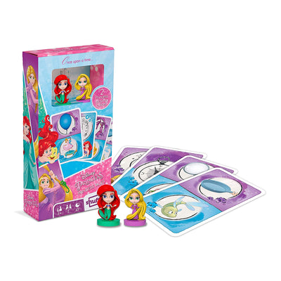 Shuffle Fun Princess - Juego de Cartas Infantil con Figuras de Ariel y Rapunzel