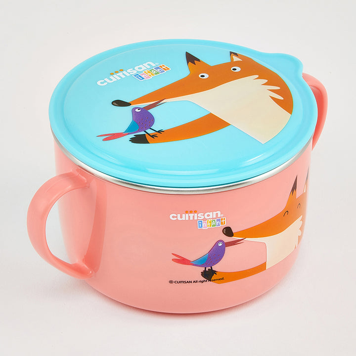 Cuitisan Baby - Taza Infantil de 0.65L en Acero con Tapa y Doble Asa Apta Microondas