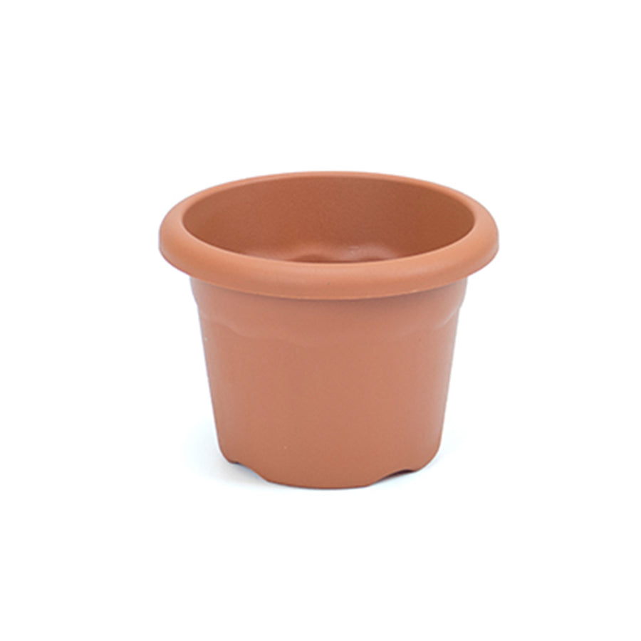 Plastiken TERRA - Maceta Redonda. Medida 16 cm 1.5L. Terracota