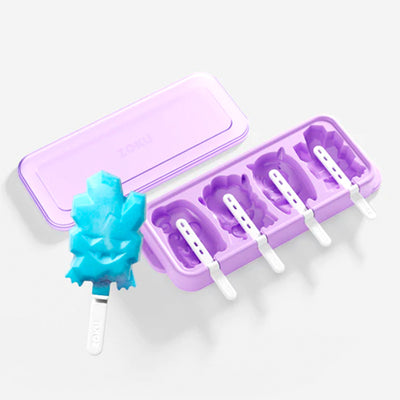 ZOKU Monster Pop - Molde para Helados en Silicona con Palitos Incluidos. Azul